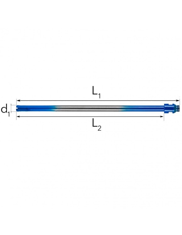 Fi 16 x 450 mm Wiertło Diamentowe 1/2"