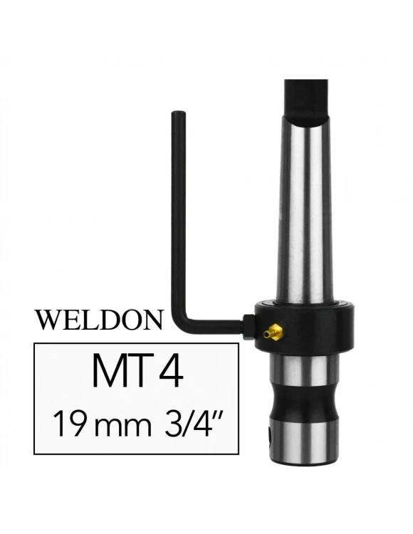 MK4 Uchwyt Wiertarski na Frezy Weldon 19 mm z chłodzeniem