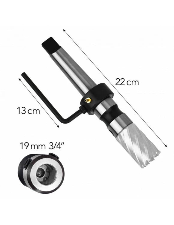MK4 Uchwyt Wiertarski na Frezy Weldon 19 mm z chłodzeniem